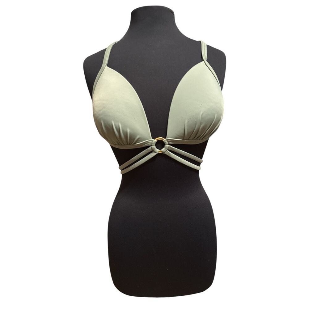 Venus Green Strappy Push Up Triangle Bikini Top 32DD 34D 36C Sexy O-Ring Swim
